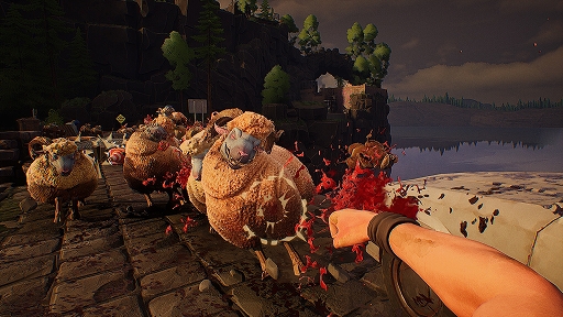 画像ギャラリー No.002のサムネイル画像 / ソロもしくは最大4人で楽しむサバイバルアクション「Flock Off!」がアナウンス。ゾンビ化したヒツジの大群に立ち向かえ！
