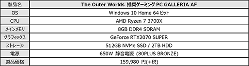 画像ギャラリー No.006のサムネイル画像 / GALLERIAからRyzen 3000搭載の「Gears 5」「ボーダーランズ3」「The Outer Worlds」「ゴーストリコン ブレイクポイント」推奨PCが発売に
