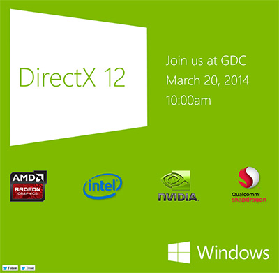画像集#002のサムネイル/Microsoft,「DirectX 12」のティザーページを公開。GDC 2014で発表か?