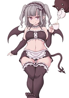 画像ギャラリー No.009のサムネイル画像 / 「桃色大戦ぱいろん+」,「小鳥遊ななか」と「ヘルロッテ」がメイド姿で登場