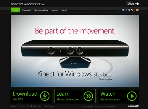 ꡼ No.002Υͥ / Microsoft⡼󥻥󥵡KinectפWindows 7ǻѤ뤿ΥեȥȯåȡKinect for Windows SDK betaפ̵