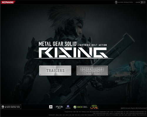 画像ギャラリー No.001のサムネイル画像 / 「METAL GEAR SOLID RISING」,「Xbox 360 Media Briefing」で上映されたばかりの最新トレイラーとともに,公式サイトがオープン