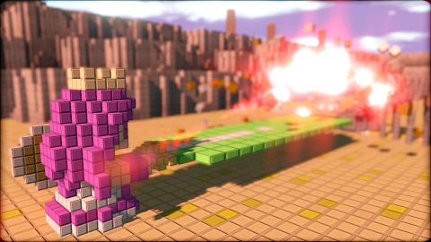 画像ギャラリー No.005のサムネイル画像 / 女性主人公も登場!「3Dドットゲームヒーローズ」,多彩な武器や巨大ボスなど最新情報が公開