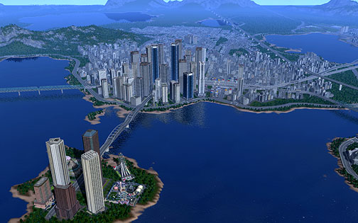 画像ギャラリー No.004のサムネイル画像 / 飛躍的なグラフィックスとゲーム性の向上を21m以上の大スクリーンで堂々公開,「A列車で行こう9」の製品発表会が国内最大級の“映画館”にて開催