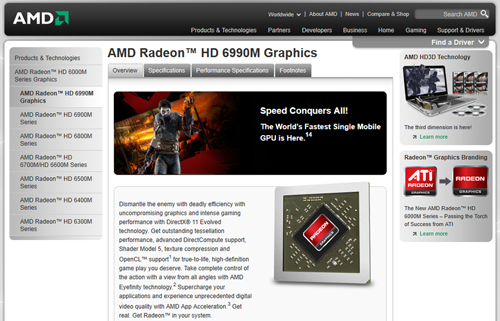 ꡼ No.002Υͥ / AMDΡPCGPUΥ饤ʥåפˡRadeon HD 6990Mפɲá꡼Ǿ̥ǥ