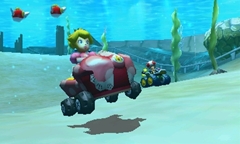 画像ギャラリー No.010のサムネイル画像 / 「マリオカート7」は,ジャイロセンサーや3D立体視との相性も抜群。空を飛び,海に潜り,まだまだ進化するシリーズ最新作のレビューを掲載