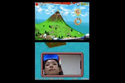 画像ギャラリー No.008のサムネイル画像 / 任天堂,カメラに映る顔でハンググライダーを操作する異色のアクション「カメラであそぶ 顔グライダー」をDSiウェアとして7月28日より配信開始