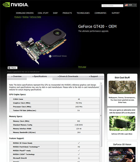 ꡼ No.004Υͥ / NVIDIA48SPDX11GPUGeForce GT 420פʥꥹȤɲáOEM
