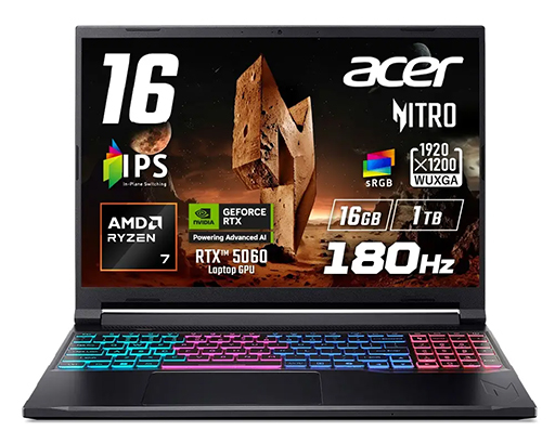 画像ギャラリー No.003のサムネイル画像 / Ryzen&GeForce RTX 50シリーズ搭載の16インチ級ゲームノートPC計2製品がAcerから