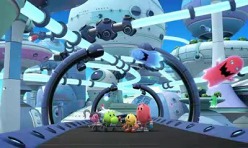 画像ギャラリー No.005のサムネイル画像 / 「パックマン&ギャラガ ディメンションズ」のオープニングムービーを4GamerにUp。ソフトにはパックマンの3Dアニメも収録