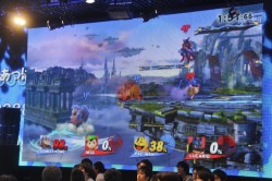 画像集#017のサムネイル/全16チームで頂点が争われた「大乱闘スマッシュブラザーズ 2on2プレミアムファイト」決勝トーナメント。桜井政博氏も登場して会場は大盛り上がり