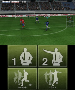 画像ギャラリー No.009のサムネイル画像 / 3DS用「ワールドサッカー ウイニングイレブン 2012」は,タッチ操作にも対応。フェイントも簡単