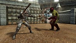 画像ギャラリー No.005のサムネイル画像 / 「GLADIATOR VS」特定の防具を組み合わせたセット装備や,ダメージを蓄積することで防具を破壊できる「アーマーブレイク」を紹介