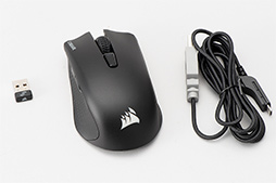 画像ギャラリー No.004のサムネイル画像 / 【PR】Corsairの新型ワイヤレスマウス「HARPOON RGB WIRELESS」は,低遅延で通信障害にも強い新方式と安定したセンサー性能に注目だ