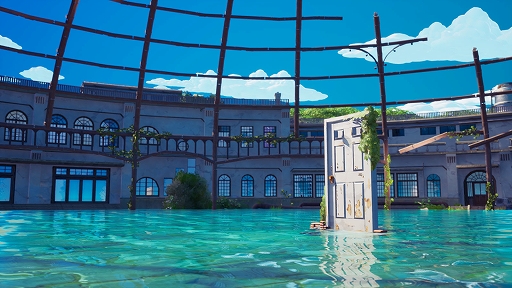 画像ギャラリー No.005のサムネイル画像 / 「フォートナイト」に映画“すずめの戸締まり”をモチーフにしたオリジナルゲームマップが登場。映画の象徴である“扉”や劇中の空間を再現