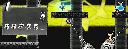 画像ギャラリー No.025のサムネイル画像 / 「Dokuro」,体験版第2弾「ステージ2」が本日配信。テケテケ動く可愛い主人公と一緒に,手強さを増す骨太ギミックに挑戦しよう