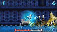 画像ギャラリー No.014のサムネイル画像 / 「Dokuro」,セーブデータが引き継げる体験版の最終章が本日配信。「魔界の厨房」がモチーフのステージ3には「赤チョーク」で火をつけるギミックが登場