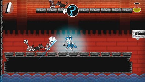 画像ギャラリー No.018のサムネイル画像 / 「Dokuro」,セーブデータが引き継げる体験版の最終章が本日配信。「魔界の厨房」がモチーフのステージ3には「赤チョーク」で火をつけるギミックが登場