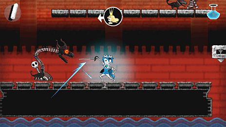 画像ギャラリー No.020のサムネイル画像 / 「Dokuro」,セーブデータが引き継げる体験版の最終章が本日配信。「魔界の厨房」がモチーフのステージ3には「赤チョーク」で火をつけるギミックが登場