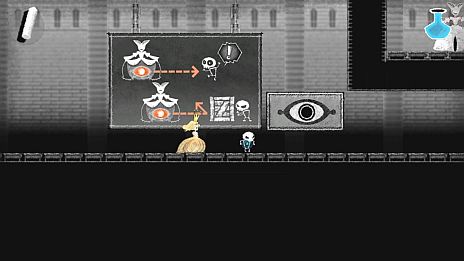 画像ギャラリー No.021のサムネイル画像 / 「Dokuro」,セーブデータが引き継げる体験版の最終章が本日配信。「魔界の厨房」がモチーフのステージ3には「赤チョーク」で火をつけるギミックが登場