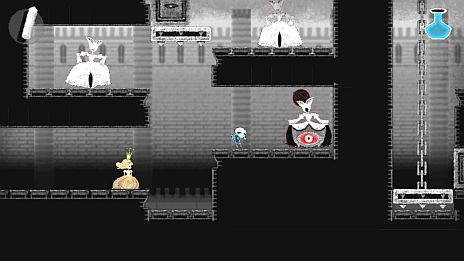 画像ギャラリー No.022のサムネイル画像 / 「Dokuro」,セーブデータが引き継げる体験版の最終章が本日配信。「魔界の厨房」がモチーフのステージ3には「赤チョーク」で火をつけるギミックが登場