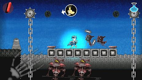 画像ギャラリー No.025のサムネイル画像 / 「Dokuro」,セーブデータが引き継げる体験版の最終章が本日配信。「魔界の厨房」がモチーフのステージ3には「赤チョーク」で火をつけるギミックが登場