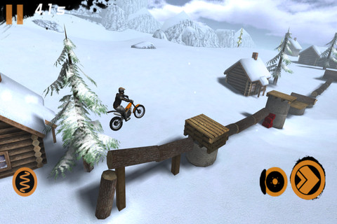 画像ギャラリー No.001のサムネイル画像 / オフロードバイクのアクションゲーム「Trial Xtreme 2 Winter Edition」が無料に。iPhone/iPadアプリセール情報