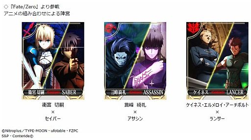 ���������꡼ No.003�Υ���ͥ������ / ��Fate/Zero [Next Encounter]�ס��Ƕ��οرĤ���ɼ����if�������褬����