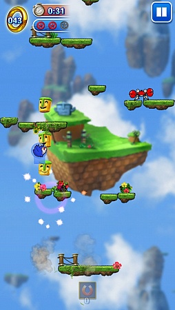 画像ギャラリー No.002のサムネイル画像 / ソニックが空を駆ける。スマートフォン向けアクション「ソニックジャンプ」を紹介する「(ほぼ)日刊スマホゲーム通信」第258回