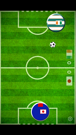 画像集#007のサムネイル/エアホッケー×サッカー。iOS向けアクション「Absolute Football Mania」を紹介する「(ほぼ)日刊スマホゲーム通信」第546回