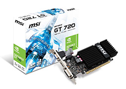 画像集#001のサムネイル/MSI,ファンレス仕様でLow Profile対応のGT 720搭載カード2製品を発売