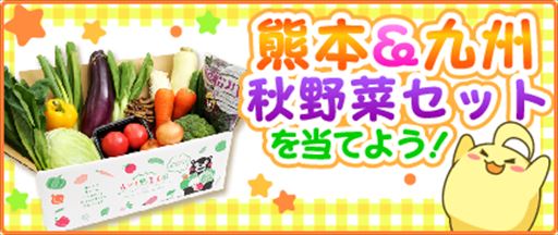 画像ギャラリー No.001のサムネイル画像 / 「ハッピーベジフル」,熊本&九州産秋野菜セットのプレゼントキャンペーンを開催
