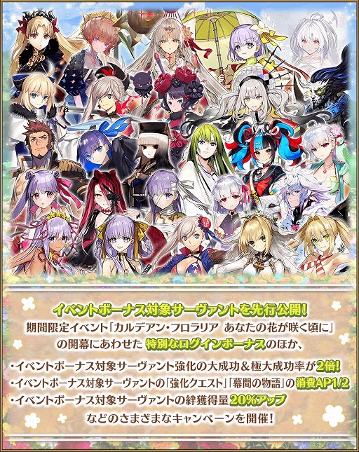 画像ギャラリー No.002のサムネイル画像 / 「FGO」期間限定イベント「カルデアン･フロラリア あなたの花が咲く頃に」が1月下旬に開幕。マーリンやカーマらのピックアップ召喚を開催