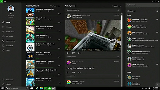 画像ギャラリー No.011のサムネイル画像 / ゲーマーも注目すべきWindows 10の新機能を解説。Xbox Appの標準搭載でXbox OneからのゲームストリーミングやPCゲーム録画が可能に