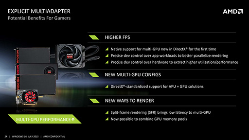 画像ギャラリー No.012のサムネイル画像 / Windows 10環境におけるRadeonとAPUの優位性をAMDがアピール。DX12世代ではマルチGPUのトレンドが変わるか