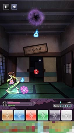 画像ギャラリー No.005のサムネイル画像 / 人魂のミューと協力して妖怪界の扉を封鎖せよ! iOS向けアクション「歌と森の妖怪屋敷」を紹介する「(ほぼ)日刊スマホゲーム通信」第819回