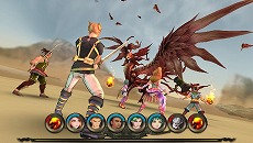 ���������꡼ No.010�Υ���ͥ������ / ��SaGa SCARLET GRACE�׿�����3�ͤΥ���饯�����ȡ�4�ͤμ�͸�����쥪�ʥ�ɤȥ��ꥢ�Υץ��������ʤɤ�����