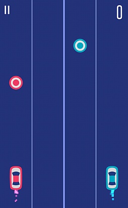 画像集#003のサムネイル/2台の車を同時に操作する激ムズゲーム。スマホ向けアクション「2 Cars」を紹介する「(ほぼ)日刊スマホゲーム通信」第725回