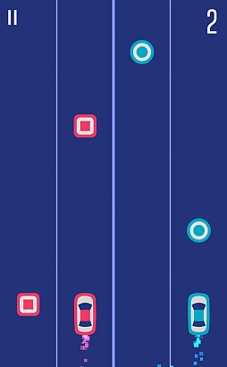 画像集#004のサムネイル/2台の車を同時に操作する激ムズゲーム。スマホ向けアクション「2 Cars」を紹介する「(ほぼ)日刊スマホゲーム通信」第725回