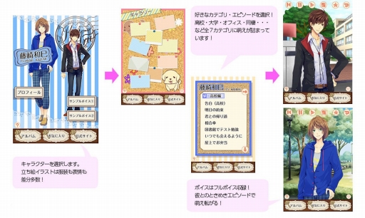 画像ギャラリー No.008のサムネイル画像 / スマホ向け恋愛ADV「恋するボイスアルバム」,事前登録の受付をスタート