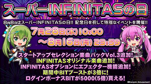 ꡼ No.001Υͥ / beatmania IIDX INFINITASס緿С󥢥å1ǯǰ٥Ȥ