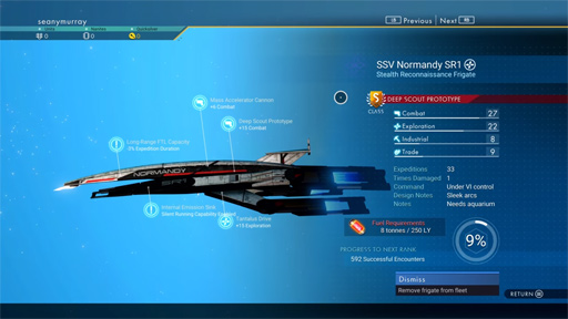 ꡼ No.003Υͥ / No Mans SkyפˡMass EffectפαSSV Normandy SR-1פо졣եꥲȴ˲ä褦
