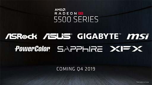 画像ギャラリー No.016のサムネイル画像 / AMD,新型ミドルクラスGPU「Radeon RX 5500」シリーズを発表。Navi世代初のノートPC向けGPUも登場