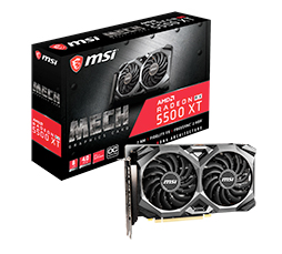 画像ギャラリー No.003のサムネイル画像 / Radeon RX 5500 XT搭載グラフィックスカードがASRockとMSIから登場。メモリ容量8GB版と4GB版をラインナップ