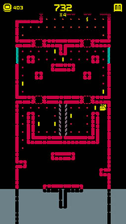 画像ギャラリー No.003のサムネイル画像 / 画面を上下左右にフリックして上を目指せ。iOS向けアクションゲーム「Tomb of the Mask」を紹介する「(ほぼ)日刊スマホゲーム通信」第1111回