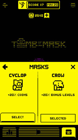 画像ギャラリー No.006のサムネイル画像 / 画面を上下左右にフリックして上を目指せ。iOS向けアクションゲーム「Tomb of the Mask」を紹介する「(ほぼ)日刊スマホゲーム通信」第1111回