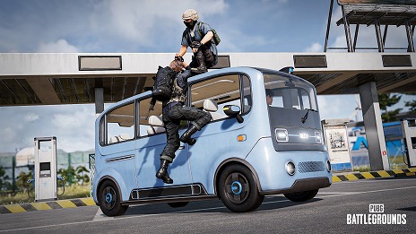 画像ギャラリー No.001のサムネイル画像 / 「PUBG: BATTLEGROUNDS」,高い加速力を誇る電気自動車「Pico Bus」を実装。連携して高所に登る新アクション「協力パルクール」も登場