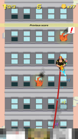 画像ギャラリー No.003のサムネイル画像 / 燃え盛るビルを前に消防士がとった行動とは。スマホ向けタップアクションゲーム「Fired Up」を紹介する「(ほぼ)日刊スマホゲーム通信」第1240回