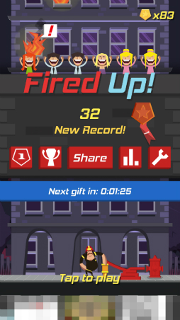 画像ギャラリー No.004のサムネイル画像 / 燃え盛るビルを前に消防士がとった行動とは。スマホ向けタップアクションゲーム「Fired Up」を紹介する「(ほぼ)日刊スマホゲーム通信」第1240回