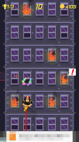画像ギャラリー No.005のサムネイル画像 / 燃え盛るビルを前に消防士がとった行動とは。スマホ向けタップアクションゲーム「Fired Up」を紹介する「(ほぼ)日刊スマホゲーム通信」第1240回